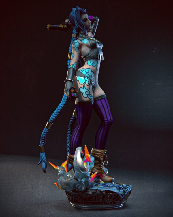Jinx (SFW) 3D Printable STL File – League of Legends Fan Art Model - Image 2