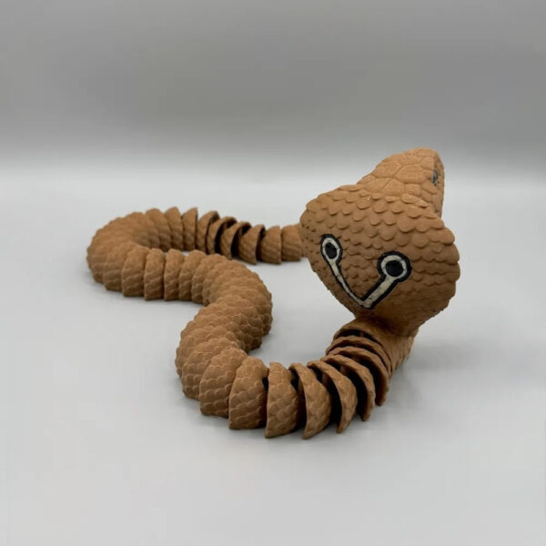 Articulated Cobra STL – 3D Printable Poseable Snake Model | Realistic 8mm Glass Eye Version - Image 2