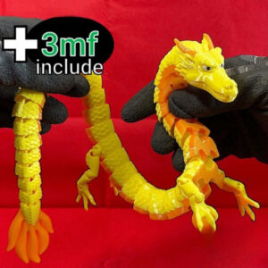 Flexi Japanese Dragon STL – 3D Printable Articulated Eastern Dragon | Poseable Mythical Model