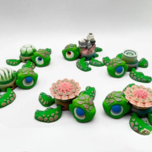 urgeShell Turtle STL – Flexi Articulated 3D Printable Model | Multicolor Fidget Toy & Desk Buddy