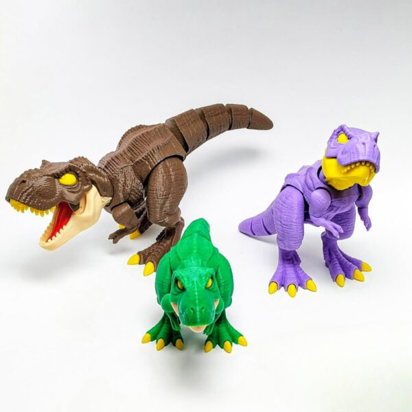 Flexi T-Rex STL – Articulated 3D Printable Dinosaur | Print-in-Place Jurassic Toy - Image 2