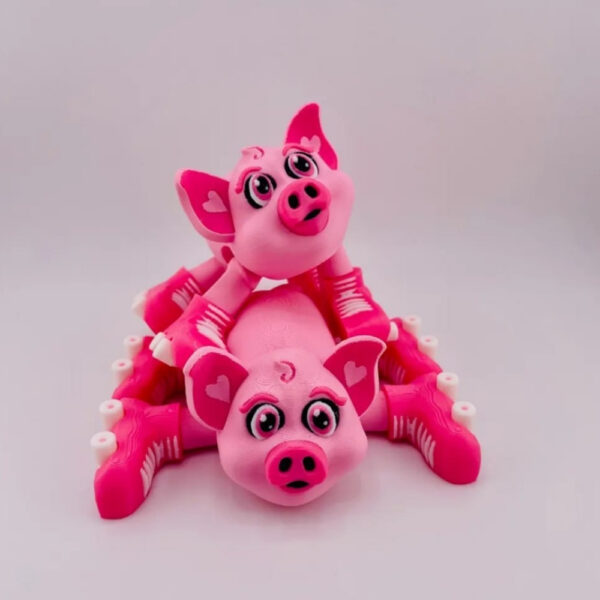 Roller Pig – Multi-Color 3MF Model (Bambu X1C/AMS Ready) - Image 2