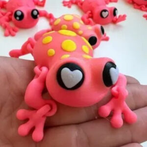 Flexi Frog STL – Articulated 3D Printable Toy | Cute Poseable Amphibian Model for Desk Decor & Fidget Fun