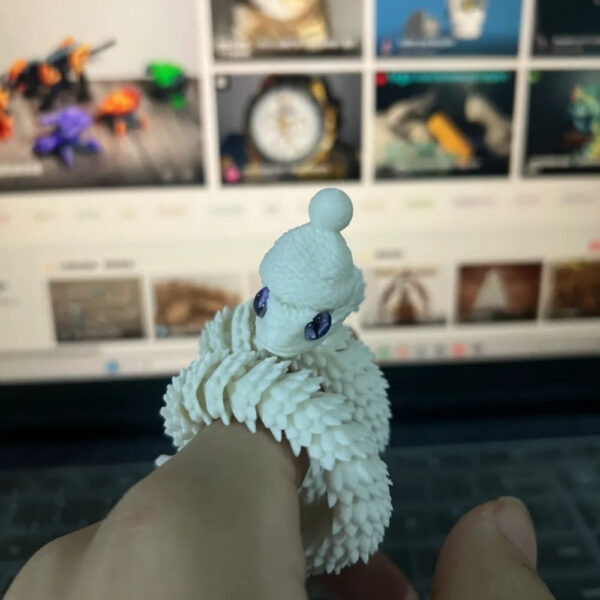 Snow Snake STL – Winter-Themed Flexi 3D Model | Articulated Holiday Desk Toy & Decor - Image 3