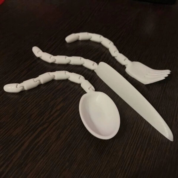 Floppy Utensils STL – Funny 3D Printable Kitchen Set | Flexible Fork, Spoon & Knife - Image 2