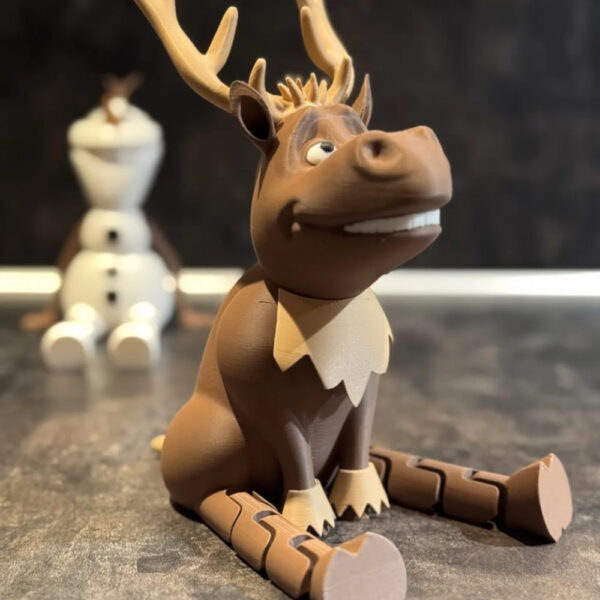 Articulated Sven STL – Poseable Reindeer Model | Frozen-Inspired 3D Printable Toy