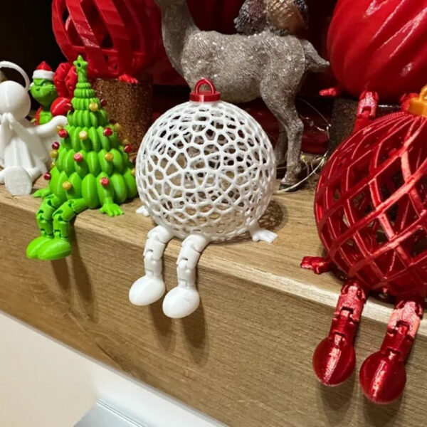 Articulated Voronoi Christmas Ball STL – 3D Printable Holiday Ornament with Flexible Design - Image 2