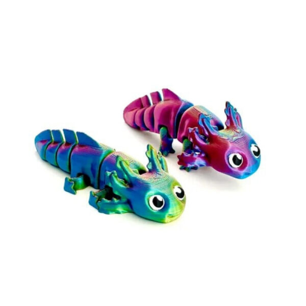 Axocuties STL – Articulated Axolotl 3D Model | Flexi Print-in-Place Salamander Toy - Image 2