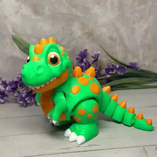 Baby T-Rex STL – 3D Printable Cute Dinosaur Model (Chubby & Roaring Pose) - Image 3