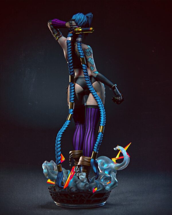 Jinx (SFW) 3D Printable STL File – League of Legends Fan Art Model - Image 3
