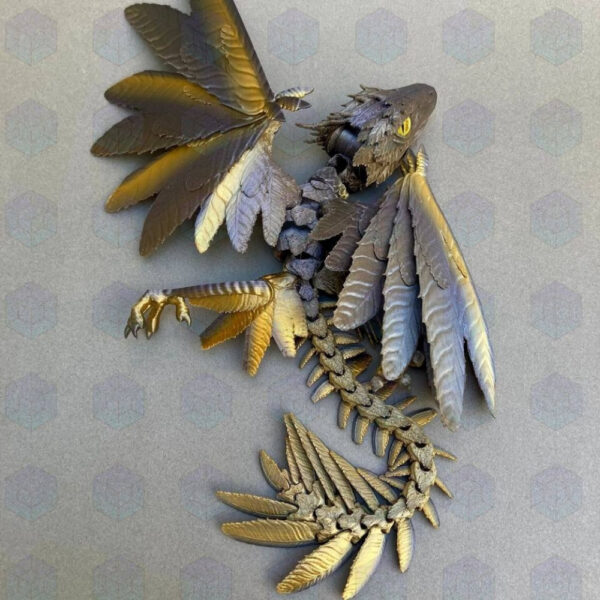 Flexi Archaeopteryx STL – Articulated Dino-Bird 3D Model | Print-in-Place Fossil Toy - Image 2