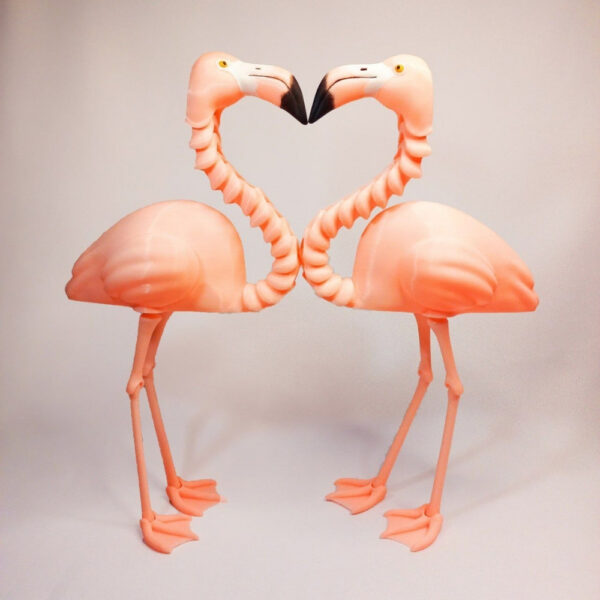 Articulated Flamingo STL – Print-in-Place Flexi Bird Model | Tropical 3D Decor