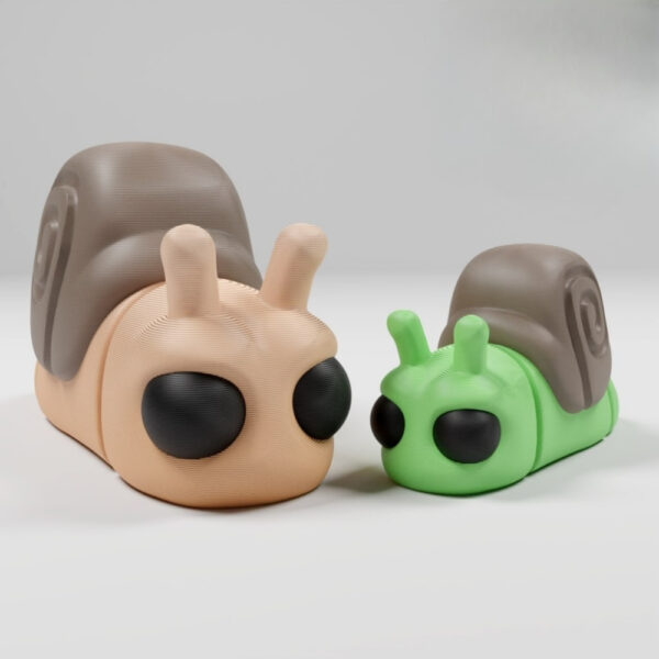 Flexi Snail STL – Articulated Print-in-Place 3D Model | Adorable Slow-Moving Toy