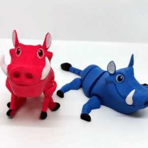 Flexi Warthog STL – Articulated Print-in-Place Model | 3D Printable Jungle Creature