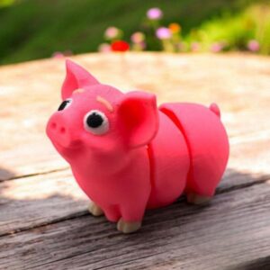 Wiggly Pig STL – Adorable Flexi 3D Model | Print-in-Place Oink-tastic Toy