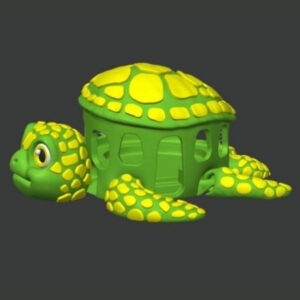 Articulated Turtle Bus STL – Flexi Wheeled Creature Model | 3D Printable Fantasy Vehicle