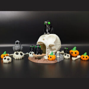 Koza Skull House STL – Dark Fantasy 3D Printable Dwelling | Gothic Horror Decor