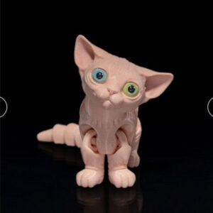 Sphynx Cat STL – Ultra-Realistic 3D Printable Figurine | Wrinkled Skin & Elegant Pose