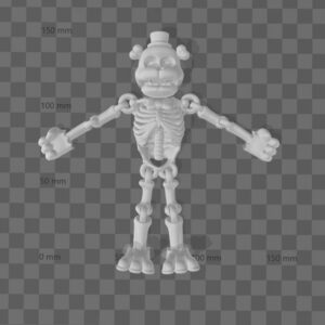 Skull Freddy – FNAF-Inspired Horror Bust (150mm STL) for 3D Printing