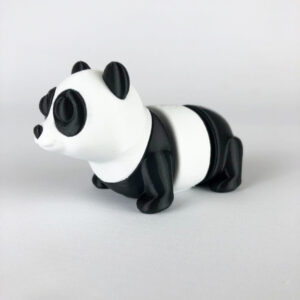 Cute Panda – Articulated Dark Eyes Version | Print-in-Place 3D Printable Panda Model
