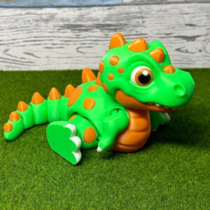 Baby T-Rex STL – 3D Printable Cute Dinosaur Model (Chubby & Roaring Pose)