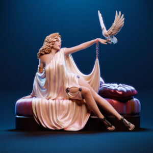 Vintage Pin-Up Girl STL – 3D Printable Retro Model (CA3D Studios x HugoSan Collab)