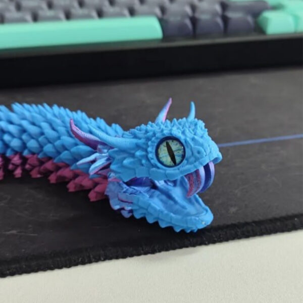 Flexi Snake STL – Articulated 3D Printable Serpent Model | Smooth Print-in-Place Design - Image 3