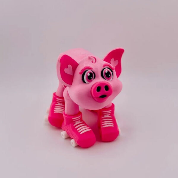 Roller Pig – Multi-Color 3MF Model (Bambu X1C/AMS Ready) - Image 3