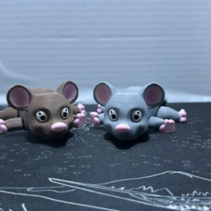 Cute Flexi Mouse STL – Print-in-Place Articulated Rodent | Adorable 3D Printed Desk Toy