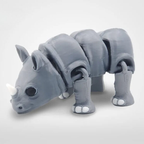 Flexi Rhino STL – Articulated 3D Printable Toy | Cute Poseable Animal Model - Image 2