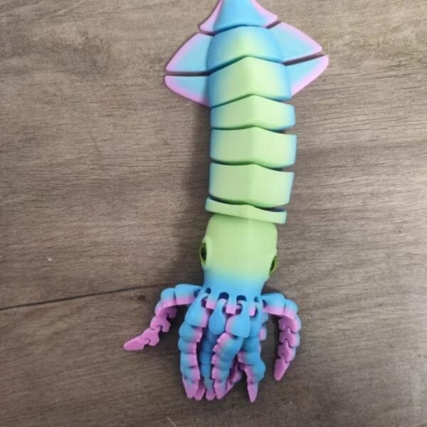 Flexi Octopus STL – Articulated Print-in-Place Model | 3D Printable Poseable Sea Creature Toy - Image 2