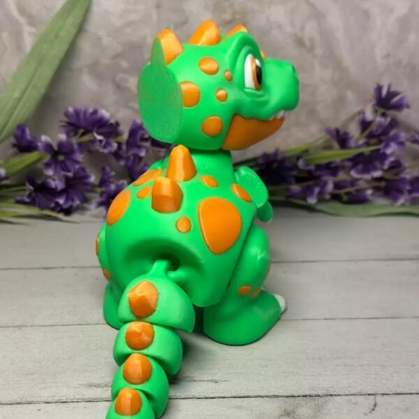 Baby T-Rex STL – 3D Printable Cute Dinosaur Model (Chubby & Roaring Pose) - Image 2