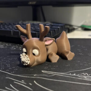Cute Flexi Reindeer Articulated STL Model – 3D Printable Holiday Decor