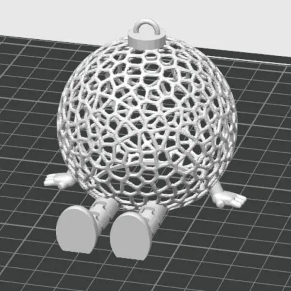 Articulated Voronoi Christmas Ball STL – 3D Printable Holiday Ornament with Flexible Design - Image 3