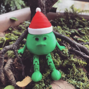 Christmas Mike Wazowski STL – Articulated Holiday Monster Model | 3D Printable Festive Decor