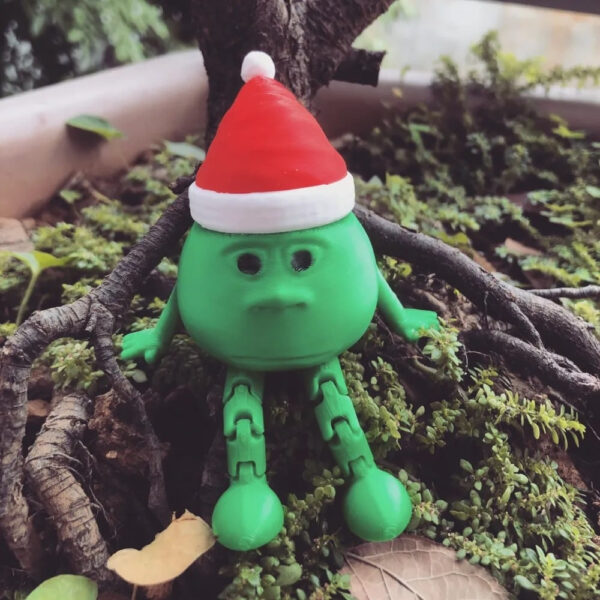 Christmas Mike Wazowski STL – Articulated Holiday Monster Model | 3D Printable Festive Decor