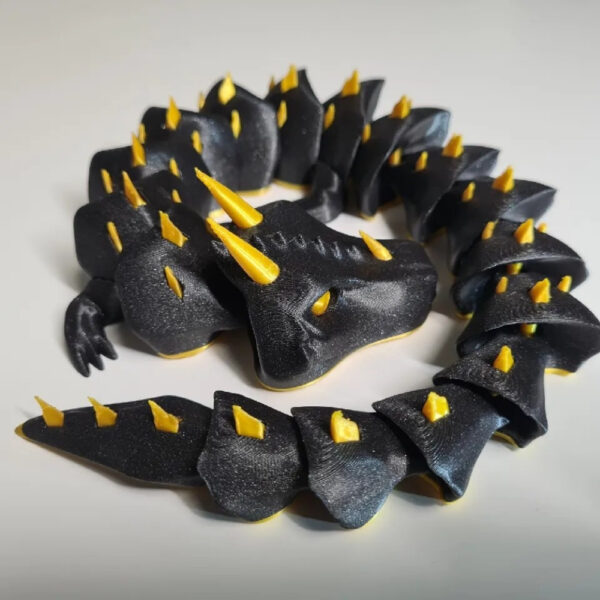 Cute Articulated Dragon STL – Dual-Color Flexi Model for Single Extruder Printers - Image 3