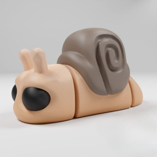 Flexi Snail STL – Articulated Print-in-Place 3D Model | Adorable Slow-Moving Toy - Image 3