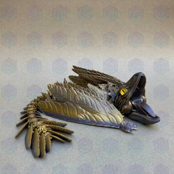 Flexi Archaeopteryx STL – Articulated Dino-Bird 3D Model | Print-in-Place Fossil Toy - Image 3