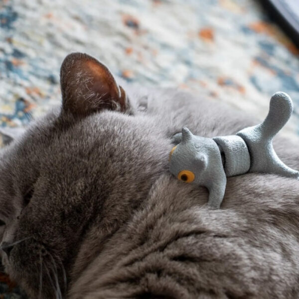 FlexiCat 2-Color STL – Poseable Dual-Tone 3D Printable Cat | Fidget Toy & Desk Decor - Image 3