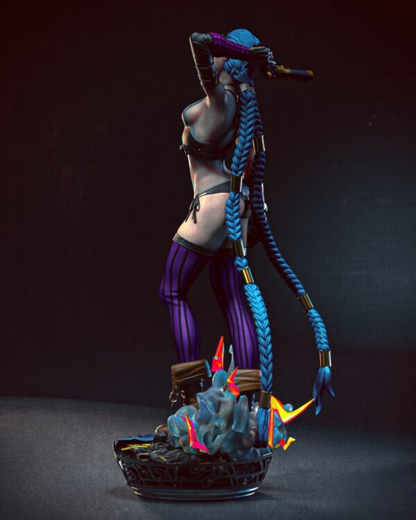 Jinx (SFW) 3D Printable STL File – League of Legends Fan Art Model - Image 4