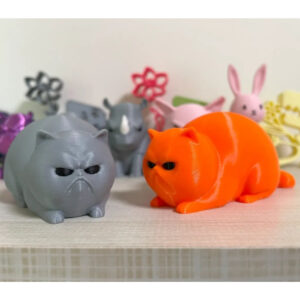 Chubby Cat STL File - 3D Printable Fat Cat Model (Cute & Adorable Figure)