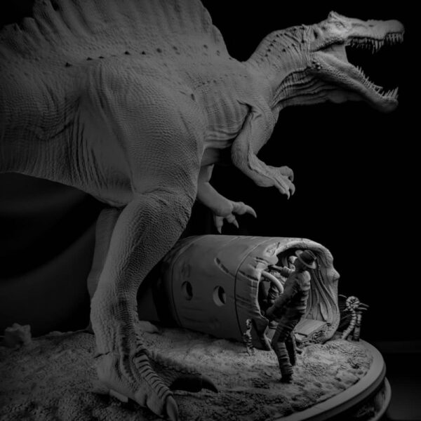 Spinosaurus Diorama 3D Printable STL – Realistic Prehistoric Model for Jurassic Displays - Image 4