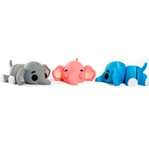 Flexible Elephant STL – Articulated 3D Printable Toy | Realistic Poseable Trunk & Ears