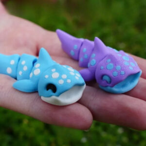 Whale Shark STL – 3D Printable Multicolor Model | Flexi Articulated or Static Display Version