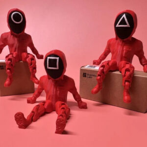 Squid Game Soldier STL Set – 3D Printable Masked Characters (Circle, Triangle, Square) | Netflix-Inspired Model Collection