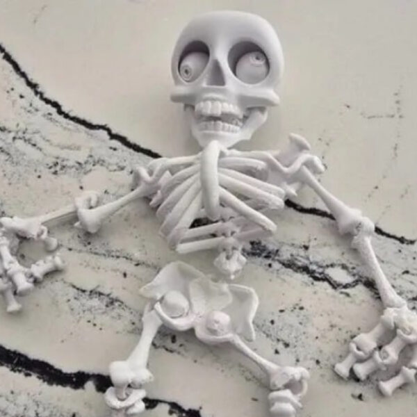 Fidget Flexi Skeleton STL – Articulated 3D Printable Halloween Toy | Print-in-Place Spooky Fun