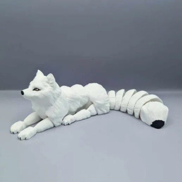 Kekreations – Arctic Fox STL | 3D Printable Winter Fox Model | Fluffy & Adorable Desk Companion