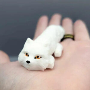 Baby Arctic Fox STL – Adorable 3D Printable Winter Fox Model | Mini Snow Companion