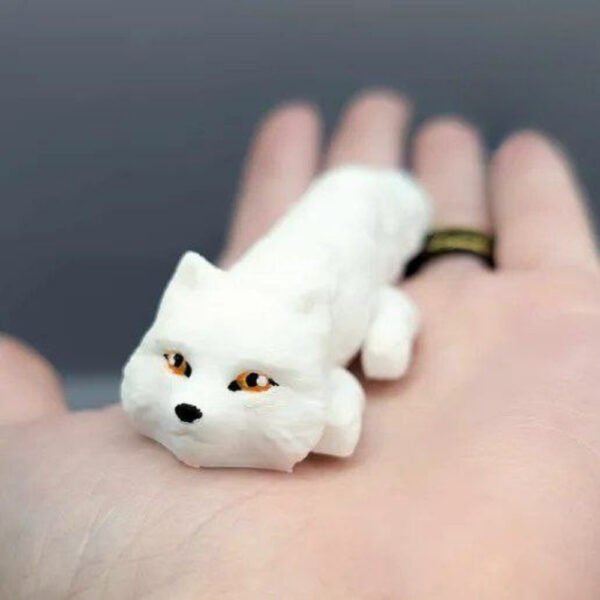Baby Arctic Fox STL – Adorable 3D Printable Winter Fox Model | Mini Snow Companion